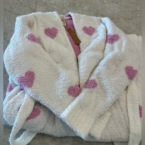 Skims robe -cream and pink hearts